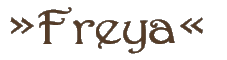 Schriftzug Freya